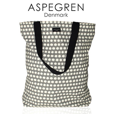 Aspegren アスペグレン トートバッグ ドット（グレー）<br>カバン/鞄/メンズ/レディース【コンビニ受取対応商品】【RCP】