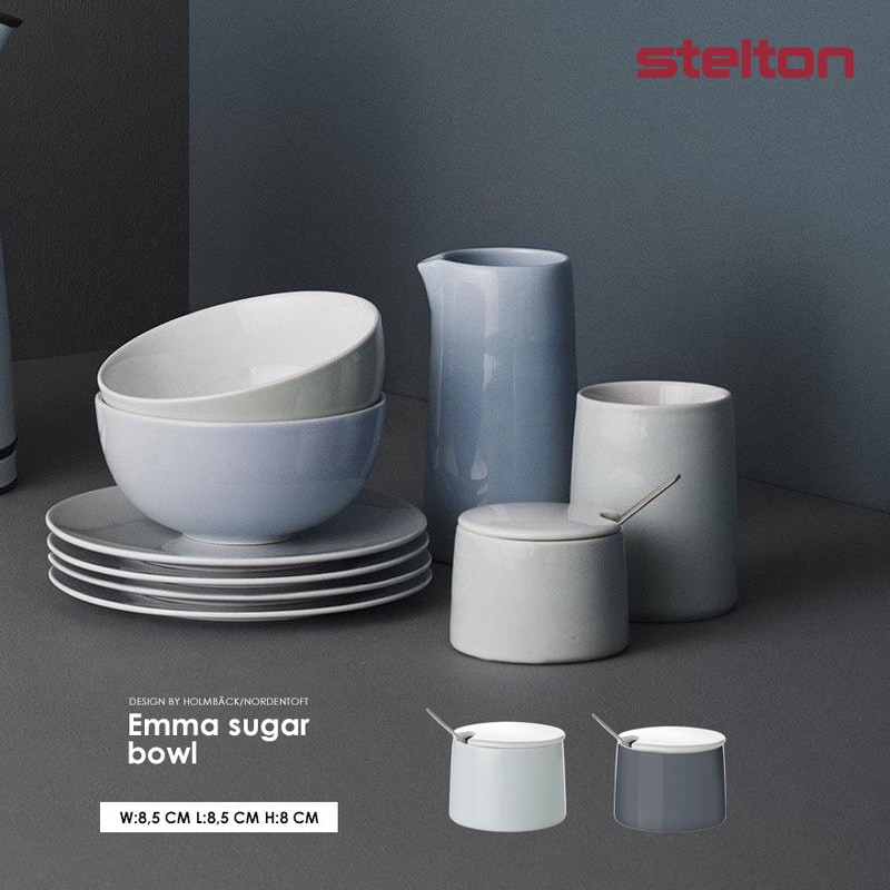 【STELTON ステルトン】 Emma エマ Suger Bowl シュガーボウル　<br>シュガーポット砂糖 珈琲 紅茶 磁器 キッチン　食器 【コンビニ受取対応商品】【RCP】