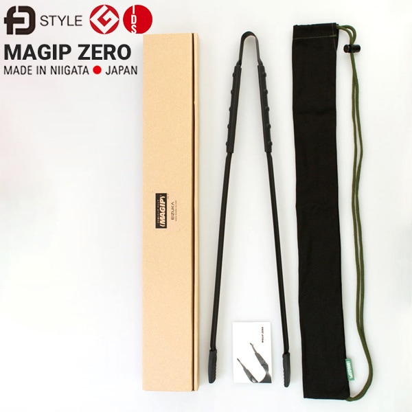 【FD STYLE/エフディースタイル】MAGIP ZERO/マジップ ゼロ ゴミ拾いトング<br>ステンレス/Good Design賞/IDS賞/掃除道具/シリコン/箱入り/専用黒帆布ケース付/ゴミばさみ/清掃トング/新潟燕三条/日本製【コンビニ受取対応商品】【RCP】