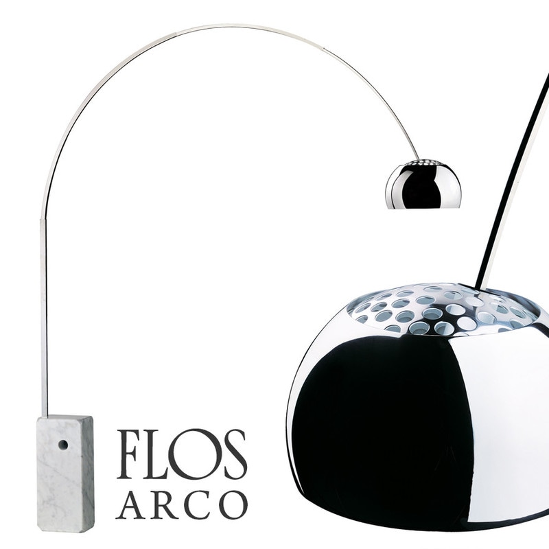 【ALESSIジャースプーンプレゼント】FLOS フロス ARCO アルコ スタンドライト  AchilleCastiglioniカスティリオーニランプ ペンダントライト 照明 大理石 アルミニウム