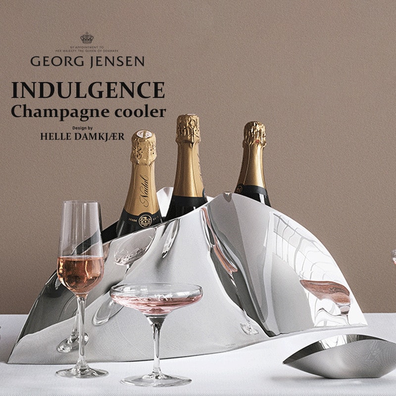 【Georg Jensen ジョージ ジェンセン】INDULGENCE シャンパンクーラー インダルジェンス<br>ワインクーラー デンマーク ステンレス HELLE DAMKJAR ヘレダンケア【コンビニ受取対応商品】【RCP】