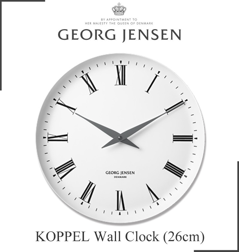 【Georg Jensen / ジョージ ジェンセン】KOPPEL/コッペル ウォールクロック26cmメラミン 3587520<br>壁掛け時計/ウォッチ/WATCH/スカンジナビアン・デザイン/Henning Koppel/ヘニング コッペル/メラミン<br>【コンビニ受取対応商品】【RCP】