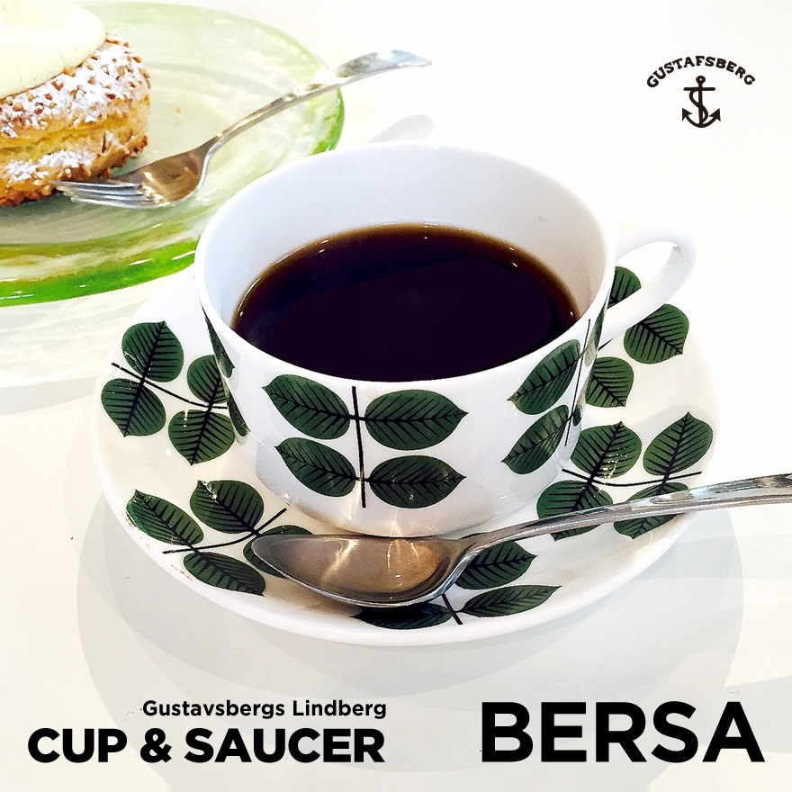 【Gustavsbergs　グスタフスベリ】Lindberg BERSA　コーヒーカップ＆ソーサー<br>Stig Lindberg　グスタフスベリ リンドベリ 5010130300 マグカップ  北欧 コーヒー【コンビニ受取対応商品】【RCP】