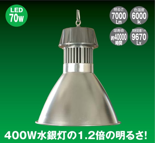 【日動工業】LEDメガライト 吊下げ式 スポット型【屋外型・防雨型】LEN-70PE-E-S【P5】【W3】【RCP】