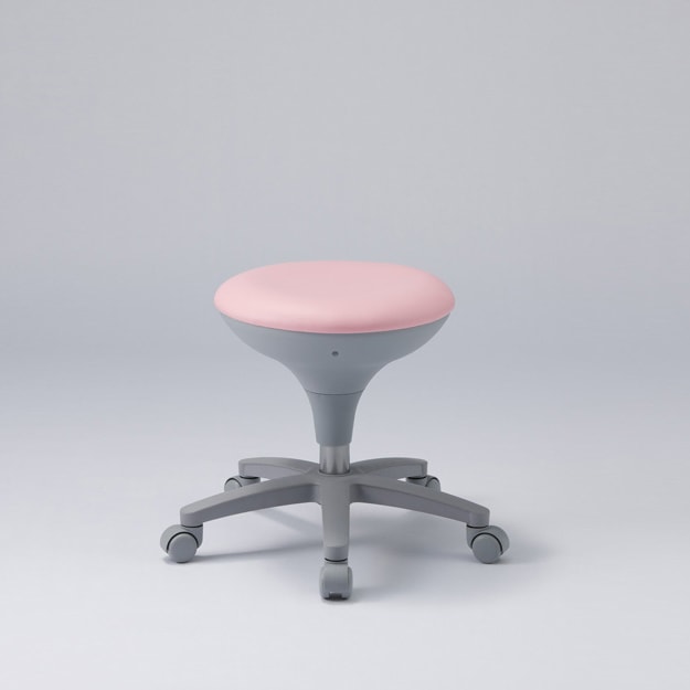 【東洋工芸】【防汚レザー張り】ナースチェア ピンク背無しタイプWS020-VPI 【東洋工芸】【RCP】