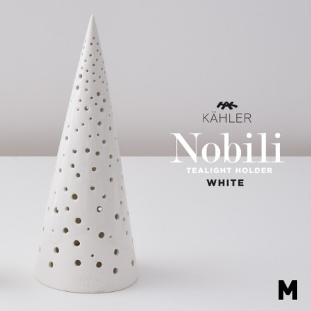 KAHLER 顼 NOBILI TEALIGHT HOLDER SNOW WHITE M 692418 H25.5cm Υӥ ƥ饤ȥۥ ɥ ̲ ǥޡ ꥹޥ