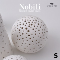 KAHLER 顼NOBILI ROUND16214 ƥ饤ȥۥ SMALL SNOW WHITE<br>TEALIGHT HOLDER 顼  S ⡼ Υӥ ɥۥ<br>󥿥 ɥ ̲ ǥޡڥӥ˼бʡۡRCP