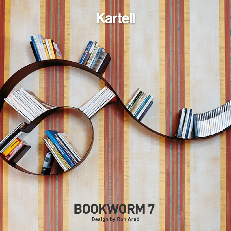 【kartell/カルテル】BOOKWORM ブックワーム7(ブックエンド7個)<br>本棚/ロン・アラッド/フレキシブル/組み立て式/シェルフ【RCP】