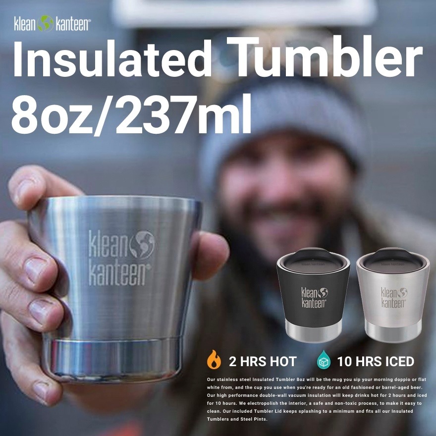 ��Klean Kanteen��Insulated Tumbler 8oz/237ml ���󥹥졼�� ����֥顼 ����ơ��󡡥��꡼�󥫥�ƥ����� ���ƥ�쥹 �����ȥɥ� �����ҡ� �ݲ� �����ڥ���ӥ˼����б����ʡۡ�RCP��