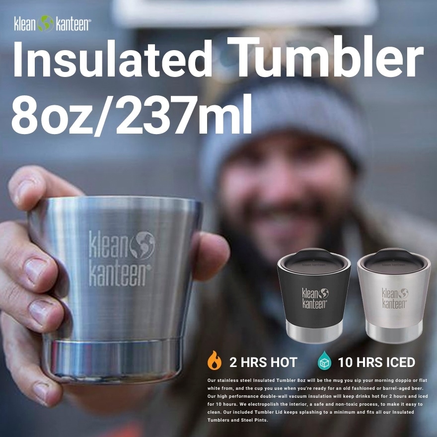 ��Klean Kanteen��Insulated Tumbler 8oz/237ml ���󥹥졼�� ����֥顼 ����ơ��󡡥��꡼�󥫥�ƥ����� <br>���ƥ�쥹 �����ȥɥ� �����ҡ� �ݲ� �����ڥ���ӥ˼����б����ʡۡ�RCP��