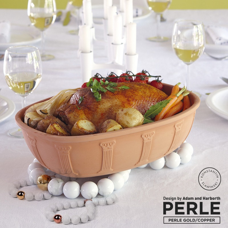 PERLE GOLD/CPOPPER / パールトリベット ゴールド/カッパー　KONSTANTIN SLAWINSKI<br>鍋敷き 磁器製 木製 北欧 デンマーク<br>【コンビニ受取対応商品】【RCP】
