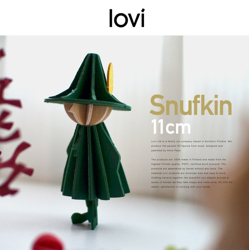 【lovi/ロヴィ】ポストカード Snufkin/スナフキン MOOMIN（ムーミン）ムーミンシリーズ<br>ロビー/クリスマス/北欧/フィンランド/軽量/ギフト/プレゼント/木/グリーティングカード 【コンビニ受取対応商品】【RCP】