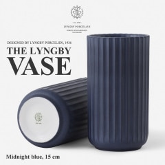 Lyngby PorcelaenLYNGBY VASE/ӥ塼 ١ 15cm Midnight blue ߥåɥʥȥ֥롼 200874 ӥ塼 ݡ<br>奢/ץ//ǥޡ/ִ/ƫ//̲ڥӥ˼бʡۡRCP