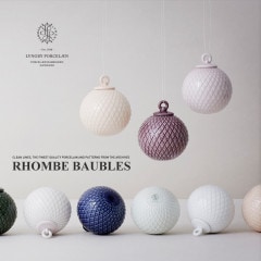 Lyngby PorcelaenRHOMBE BAUBLES<br>ꥹޥ/ץ//ǥޡ/Xmas/Chiristmas/ĥ꡼/ʥ/̲/ӥ塼 ݡڥӥ˼бʡۡRCP