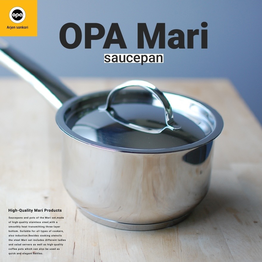 OPA オパ Mari/マリ ソースパン1.1L<br>鍋/ガス・IH対応/ステンレス/北欧【コンビニ受取対応商品】【RCP】