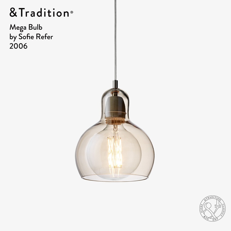 【&TRADITION/アンドトラディション】MEGA BULB PENDANT SR2 メガ バルブペンダント ゴールド ペンダントライト<br>&Tradition/アンドトラディッション/ライト/照明/オパールガラス/リビング/キッチン/ダイニング/Denmark/クラッシック/SOFIE REFER【RCP】