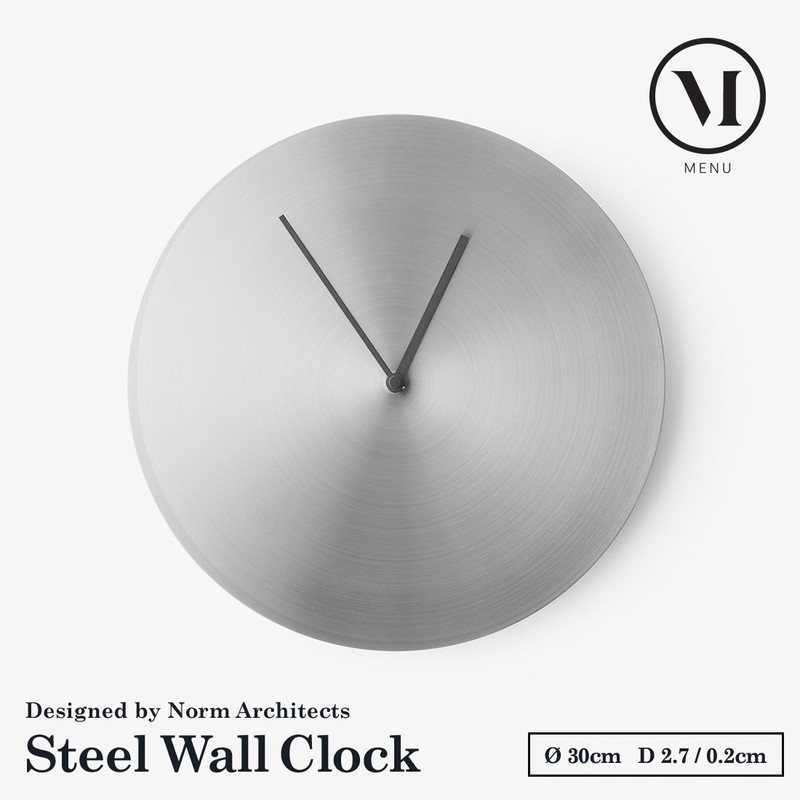 Audo Copenhagen Norm Wall Clock Steel ノームウォールクロック ステンレス スチール<br>時計 壁掛け時計 ウォッチ【コンビニ受取対応商品】【RCP】