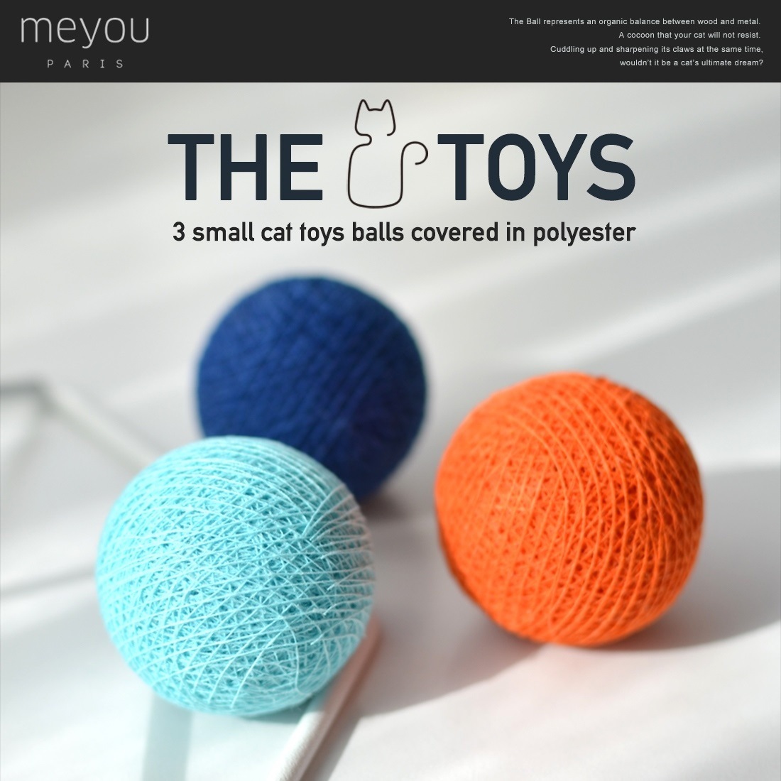 【MEYOU】THE TOYS ザ トイズ キャット ３個セット<br>ボール/ペット/猫/おもちゃ/遊び/球体【RCP】