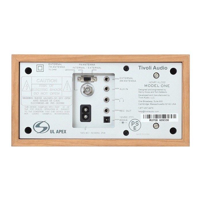 Tivoli Audio 】Model One BT 【チェリー／シルバー】モデルワン