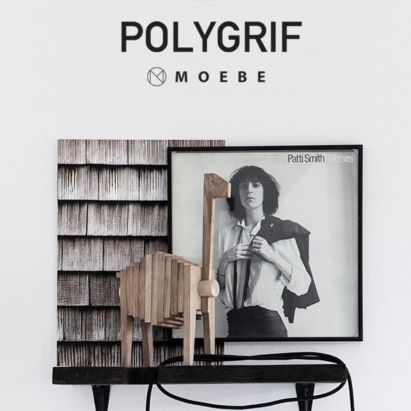 MOEBE ムーベ POLYGRIF ポリグリフ キリン<br>モビール オーク ブナ 木製 おもちゃ 積み木 置物 オブジェ カスタム 動物【コンビニ受取対応商品】 