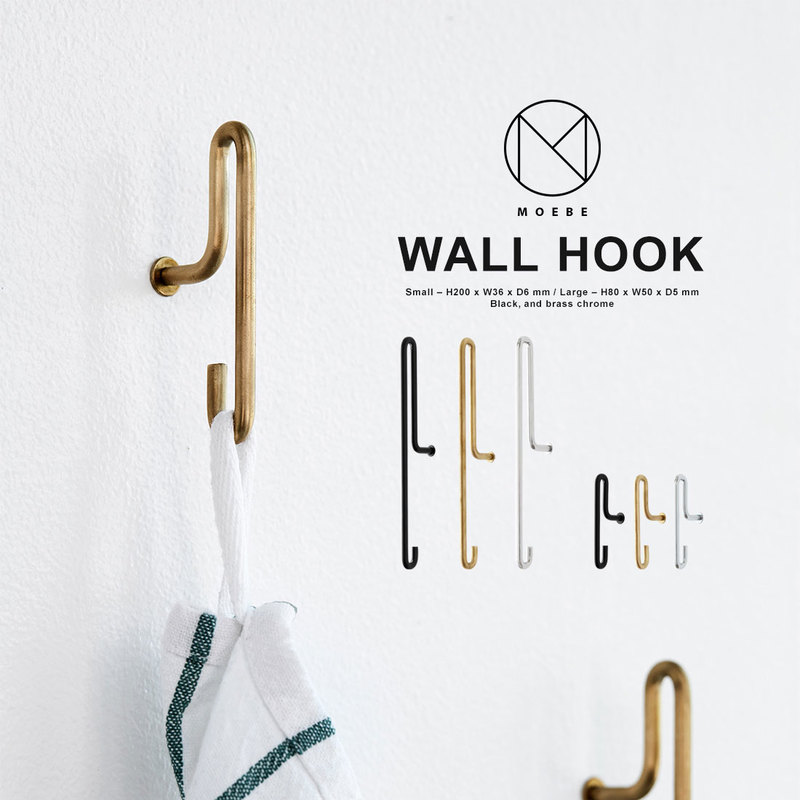 MOEBE ムーベ WALL HOOK Small 2個セット<br>ウォールフック スモール Sサイズ 壁掛け コートハンガー 壁掛けフック【コンビニ受取対応商品】 