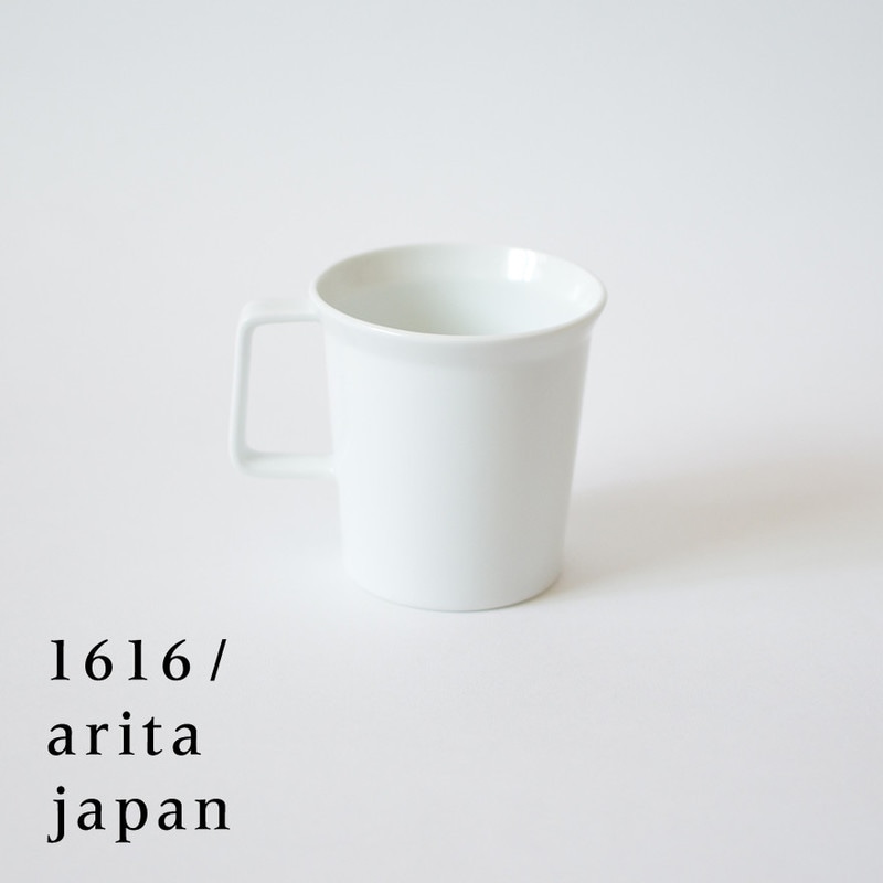 【有田焼/磁器】1616/arita japan TY Mug w.Handle White TYマグw.ハンドル ホワイト  柳原照弘デザイン<br>TYパレス/皿/plate/百田陶園/スタンダード/standard<br>【コンビニ受取対応商品】【RCP】