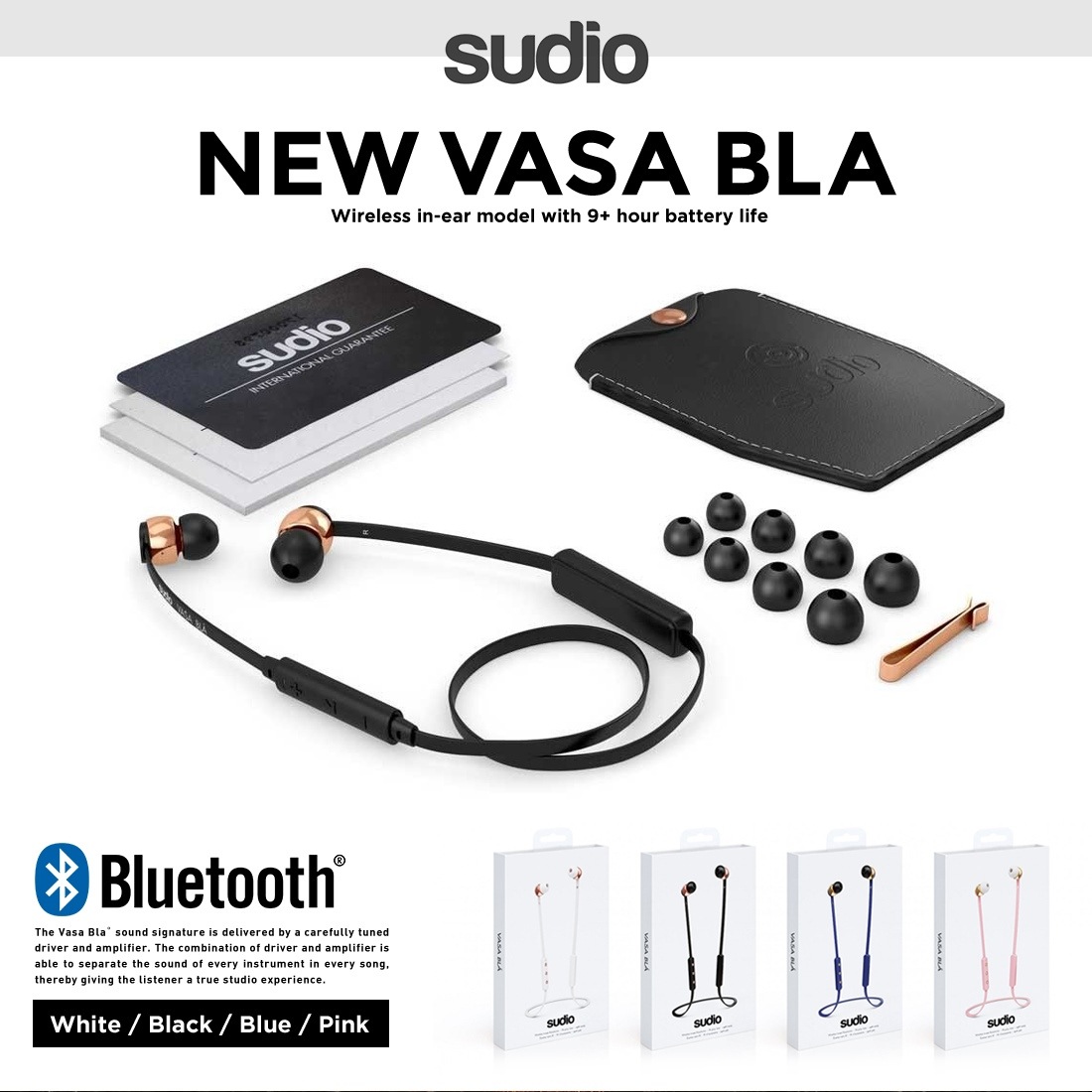 Sudio �����ǥ��� VASA Bla��APT-X �Х�/������ �֥��� �磻��쥹����ե��� ��⥳���դ�Bluetooth�б�/����ۥ�/�����ʥߥå���/̩�ķ�/�إåɥ��å�/��⥳��ڥ���ӥ˼����б����ʡۡ�RCP��