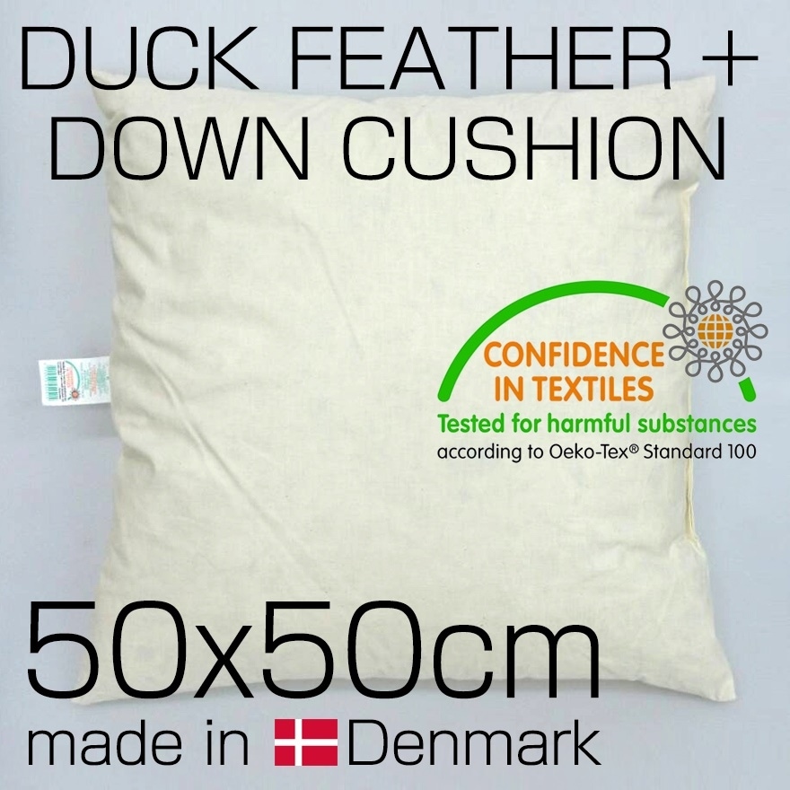 DUCK FEATHER + DOWN NUDE COUTHION 50x50cm 706733 made in Denmark　ダック フェザー ダウン エコテックス・マーク認定<br>インナークッション/CONFIDENCE IN TEXTILES/羽毛/デンマーク/ソダール/Sodahl【コンビニ受取対応商品】【RCP】