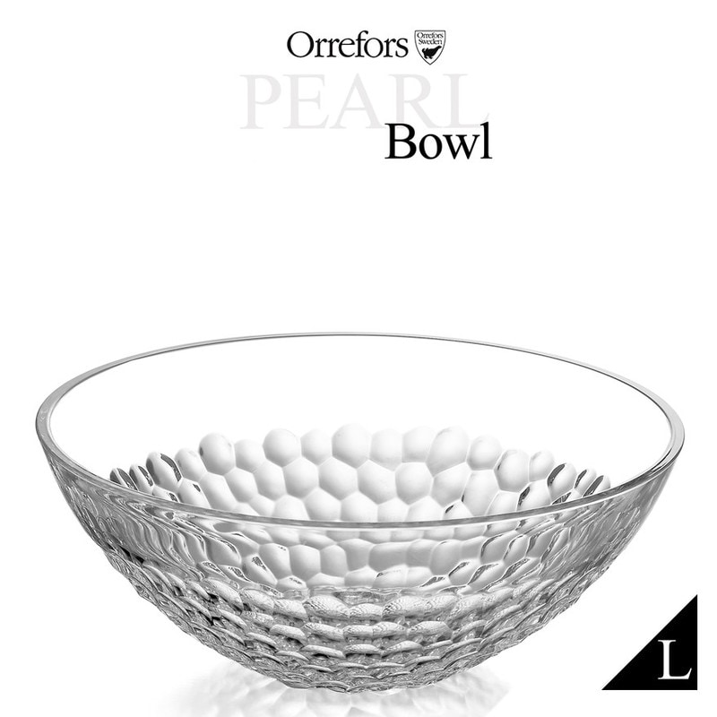 【Orrefors/オレフォス】オレフォス PEARL ボウル（L)<br>ガラス/食器/深皿/ボウル/北欧/スウェーデン【コンビニ受取対応商品】【RCP】