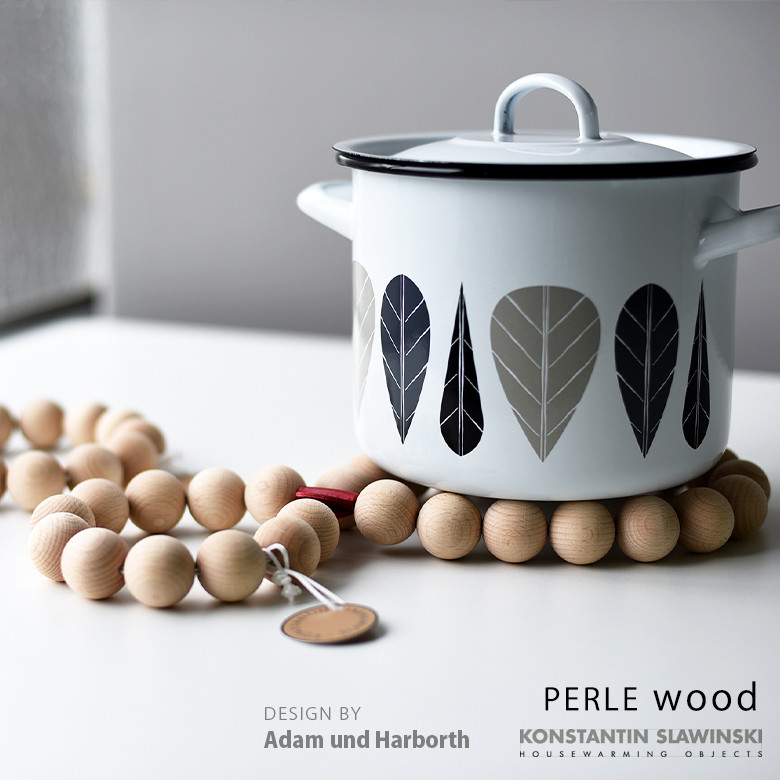 PERLE WOOD/パールトリベット ウッド【SL05WD】　KONSTANTIN SLAWINSKI<br>鍋敷き/磁器製/木製/北欧/デンマーク<br>【コンビニ受取対応商品】【RCP】