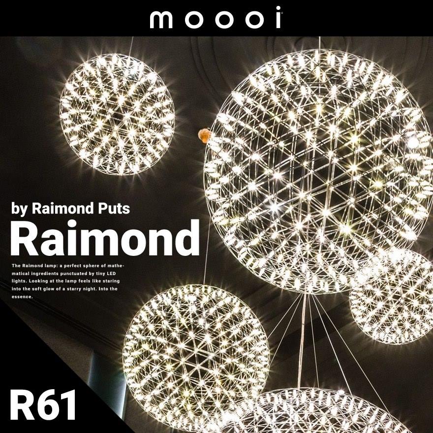 【クーポン利用不可】【代引不可】【moooi/モーイ】レイモンド　R61<br>Raimond Puts/SFHL-RAIMOND-R61/ステンレス/天井照明/球状/半透明【RCP】