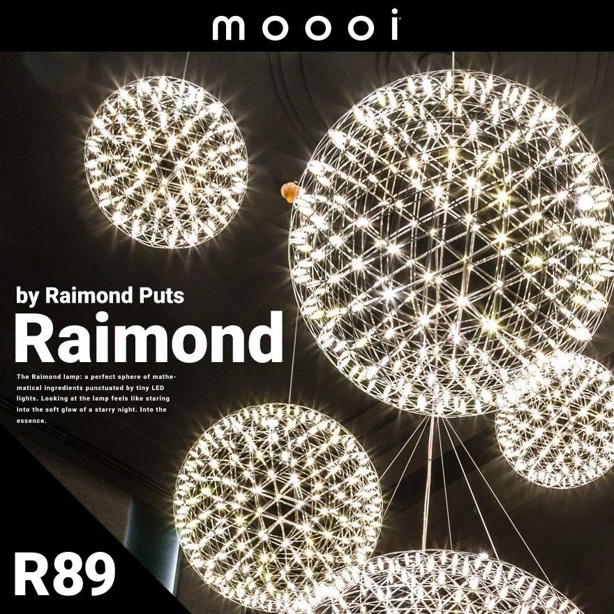 【クーポン利用不可】【代引不可】【moooi/モーイ】レイモンド　R89<br>Raimond Puts/SFHL-RAIMOND2-R89/ステンレス/天井照明/球状/半透明