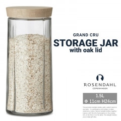 ROSENDAHL COPENHAGEN  륳ڥϡ GRAND CRU STORAGE JAR with oak lid 1.5L<br>󥯥 ȥ졼㡼 ˥ 饹 åǼ ̲RCP