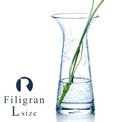 ローゼンダール コペンハーゲン Filigran/フィリグラン フラワーベース Lサイズ【38345】<br>　デザイン/LIN UTZON<br>花瓶/花器/水差し/ガラス/北欧/ROSENDAHL【コンビニ受取対応商品】【RCP】
