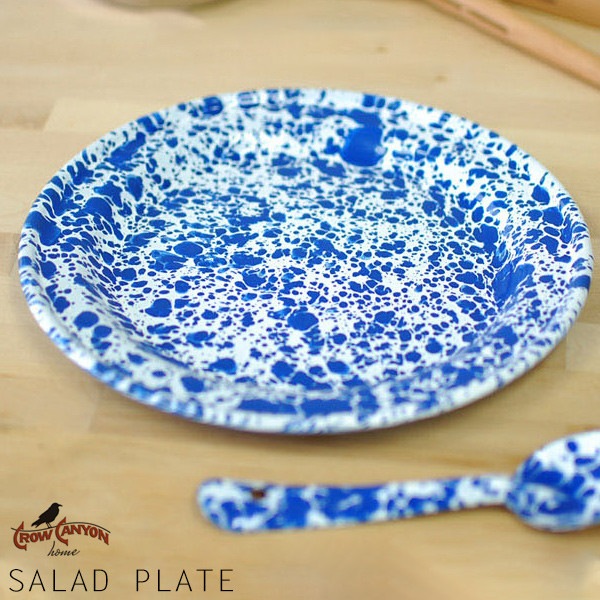 【CROW CANYON HOME】SALAD PLATE　サラダプレート　クロウキャニオンホーム<br>琺瑯/ホーロー/アメリカ/マーブル/中皿/器/テーブルウェア/エナメルウェア/クローキャニオン【コンビニ受取対応商品】【RCP】