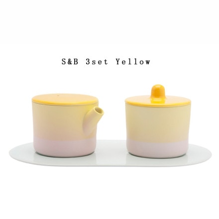 ��ͭ�ľ�/�����1616/arita japan S&B 3set Yellow  S&B 3�� ���å� ���������������ƥ� �� �С����󥰥����ǥ�����<br>S&B/TY�ѥ쥹/����˥�����/ɴ��ƫ��/�ߥ륯�����奬�����󥻥å�/���奬���ݥå�<br>�ڥ���ӥ˼����б����ʡۡ�RCP��