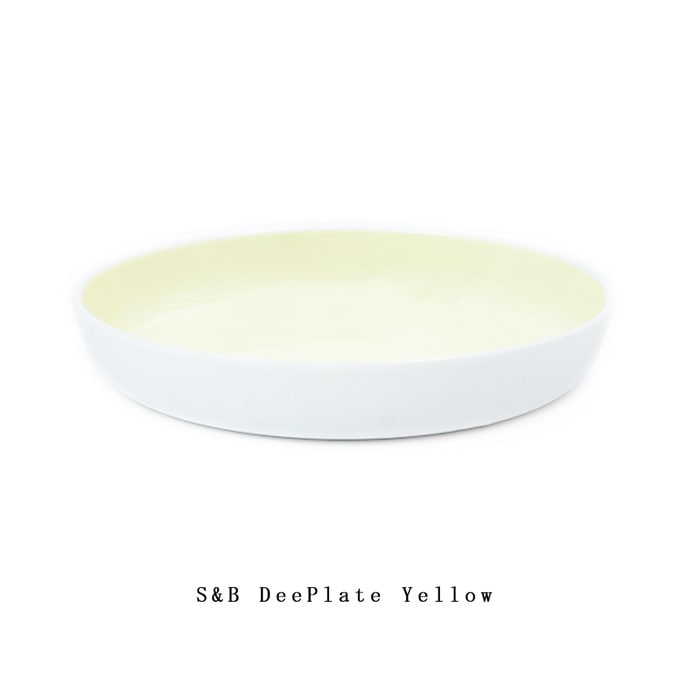 【有田焼/磁器】1616/arita japan 　S&B DEE PLATE YELLOW  S&B ディーププレート イエロー　φ128×Ｈ20mm　ショルテン ＆ バーイングス　デザイン<br>S&B/皿/食器/TYパレス/百田陶園/<br>【コンビニ受取対応商品】【RCP】