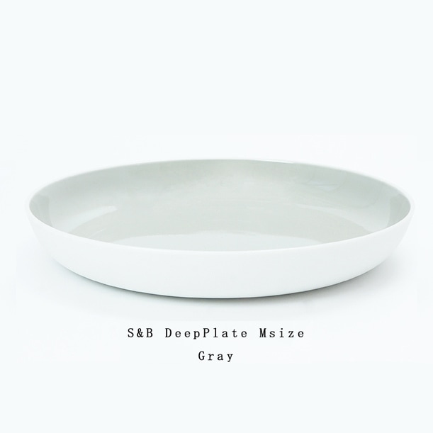【有田焼/磁器】1616/arita japan 　S&B DEEP PLATE GRAY φ175×Ｈ25mm《S&Bディーププレート グレー》　ショルテン ＆ バーイングス　デザイン S&B/皿/食器/百田陶園/TYパレス【コンビニ受取対応商品】【RCP】