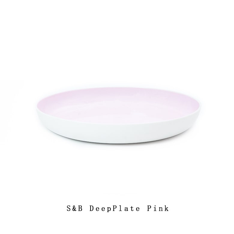 【有田焼/磁器】1616/arita japan 　S&B DEEP PLATE PINK　S&Bディーププレート ピンク　ショルテン ＆ バーイングス　デザイン φ225×Ｈ30mm<br>S&B/皿/食器/百田陶園/TYパレス<br>【コンビニ受取対応商品】【RCP】
