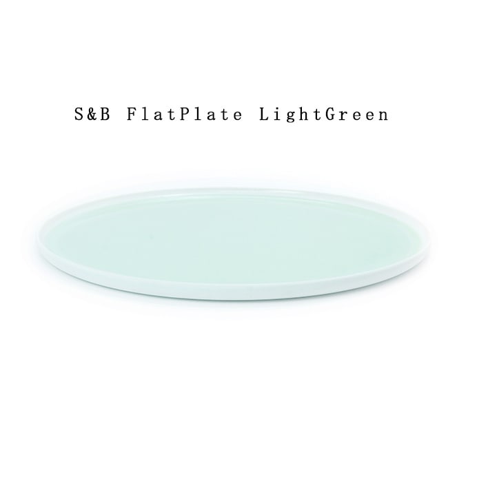 【有田焼/磁器】1616/arita japan S&B FlatPlate LightGreen　S&Bフラットプレート ライトグリーン φ270×Ｈ12mm　ショルテン＆バーイングス　デザイン<br>S&B/皿/plate/百田陶園/TYパレス<br>