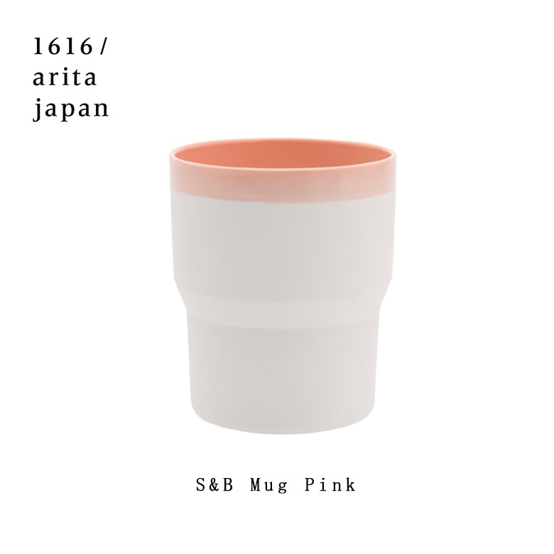 【有田焼/磁器】1616/arita japan S&B Mug Pink S&B マグ ピンク　ショルテン＆バーイングス デザイン<br>S&B/皿/plate/百田陶園/イチロク アリタ ジャパン/スタンダード/standard<br>【コンビニ受取対応商品】【RCP】
