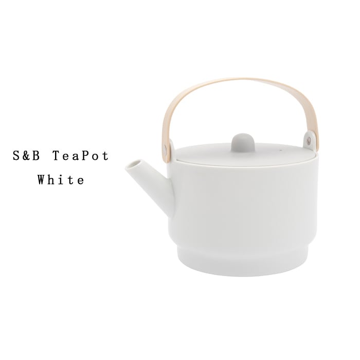【有田焼/磁器】1616/arita japan S&B TeaPot White  S&B ティーポット 身白磁 ショルテン ＆ バーイングス　デザイン<br>S&B/ポット/POT/百田陶園/TYパス/teapot<br>【コンビニ受取対応商品】【RCP】