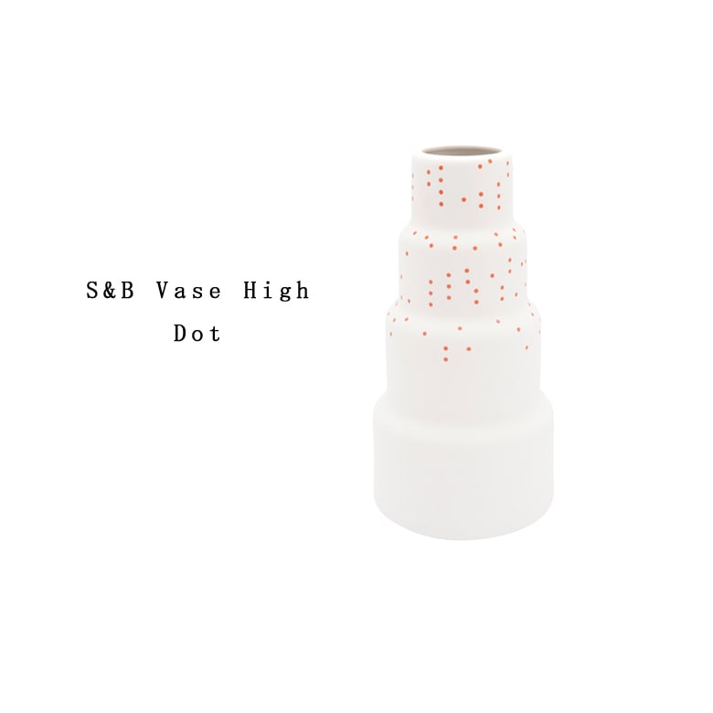 【有田焼/磁器】1616/arita japan S&B Vase High Dot(S&B VaseHigh ドット)ショルテン ＆ バーイングス　デザイン<br>S&B/花瓶/インテリア/百田陶園/TYパレス<br>【コンビニ受取対応商品】【RCP】
