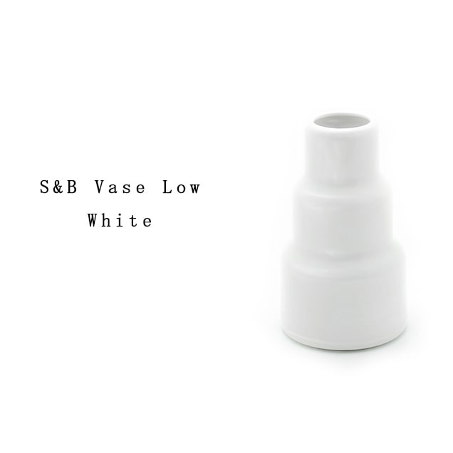 【有田焼/磁器】1616/arita japan S&B Vase Low　White  S&B ベース ロウ　ホワイト　ショルテン＆バーイングス　デザイン<br>S&B/花瓶/百田陶園/TYパレス/<br>【コンビニ受取対応商品】【RCP】