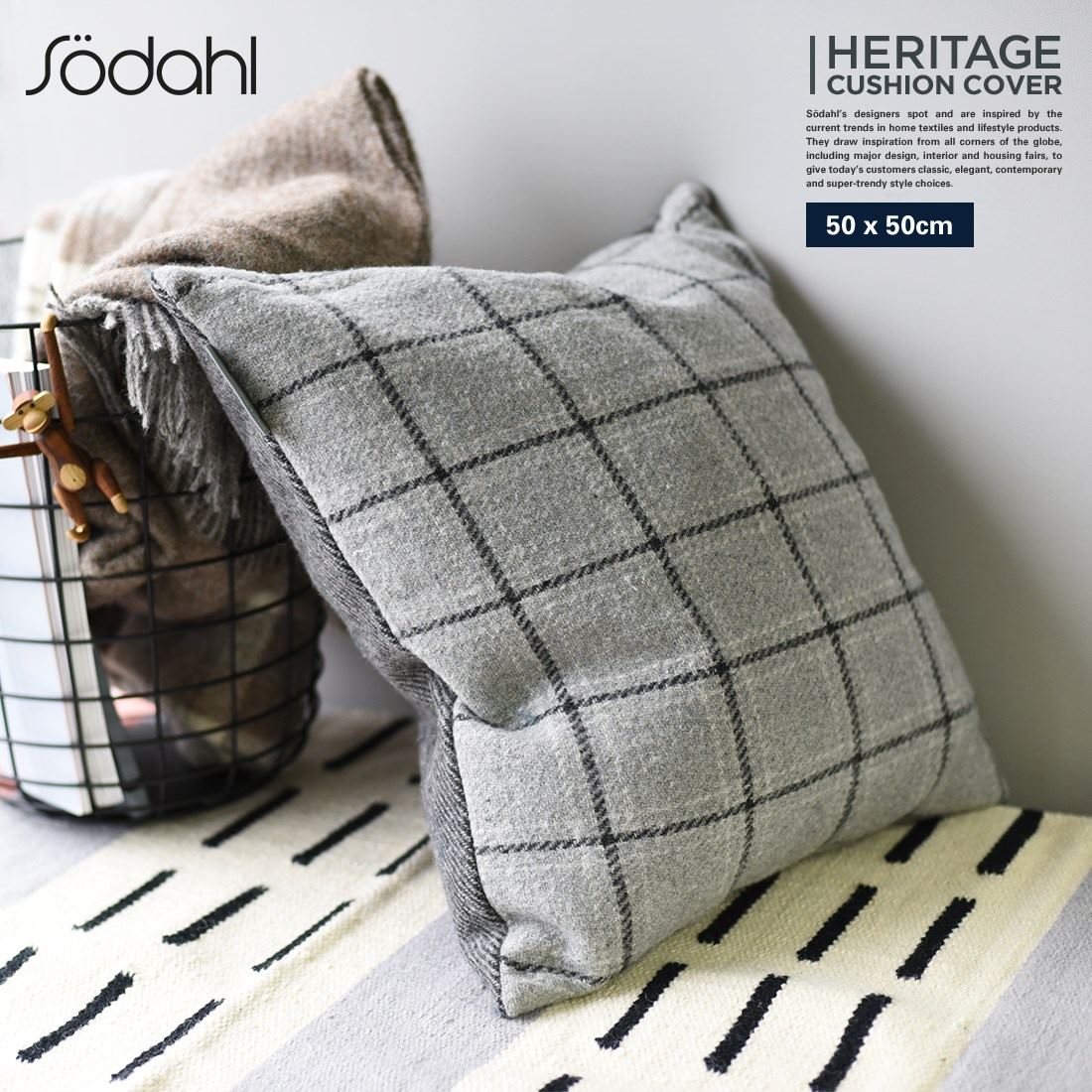 【カバーのみ】Sodahl ソダール Heritage Cushion Cover ヘリテージ クッションカバー<br>ファブリック インテリア　デンマーク【コンビニ受取対応商品】【RCP】