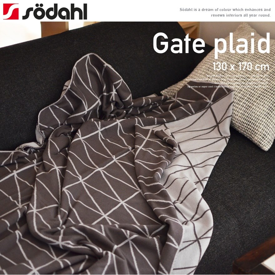 Sodahl ソダール Gate plaid 約130x170cm スローケット<br>ゲート/ファブリック/ブランケット/コットン/ひざかけ/デンマーク<br>【コンビニ受取対応商品】【RCP】