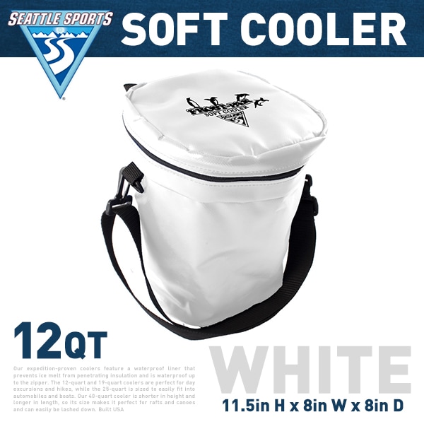 【SEATTLE SPORTS シアトルスポーツ】ソフトクーラー クーラーボックス　12Qt　ホワイト<br>保冷 キャンプ アウトドア ピクニック バーベキュー【コンビニ受取対応商品】【RCP】