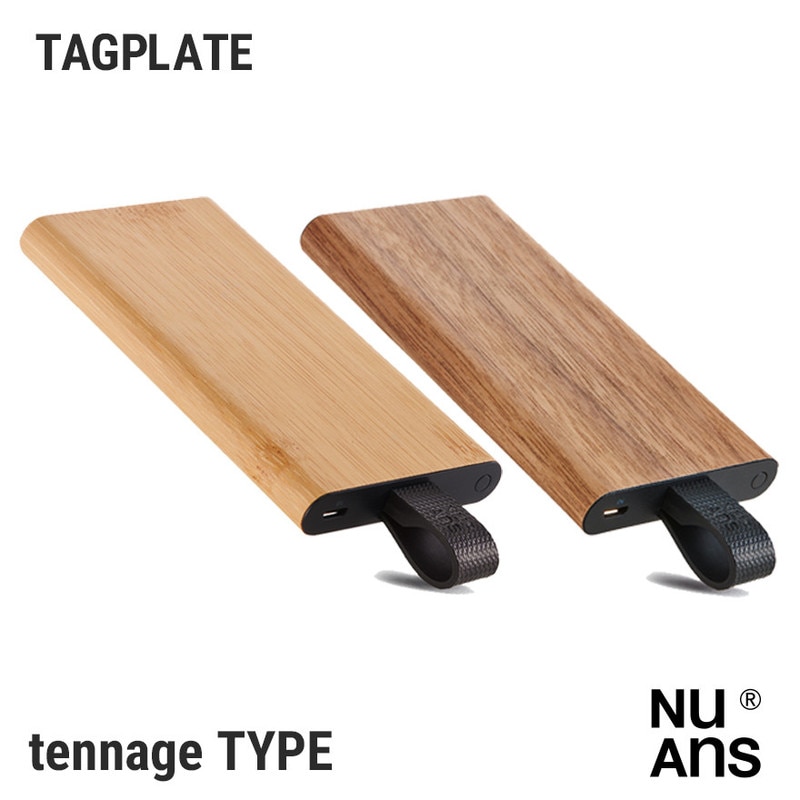 【NuAns / ニュアンス】TAGPLATE　《テナージュ》　薄型大容量モバイルバッテリー　<br>iPhone/iPad/iPod/携帯用充電器/ケーブル/充電器/Lightningケーブル/ケーブル一体型/スマホ充電器【コンビニ受取対応商品】【RCP】