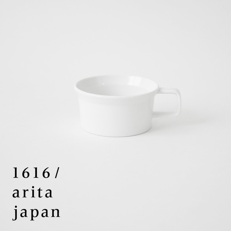 【有田焼/磁器】1616/arita japan TY TeaCup w.Handle White 　TYティーカップw.ハンドル ホワイト　柳原照弘デザイン<br>TYパレス/皿/plate/百田陶園/スタンダード/standard/紅茶/コーヒーカップ<br>【コンビニ受取対応商品】【RCP】