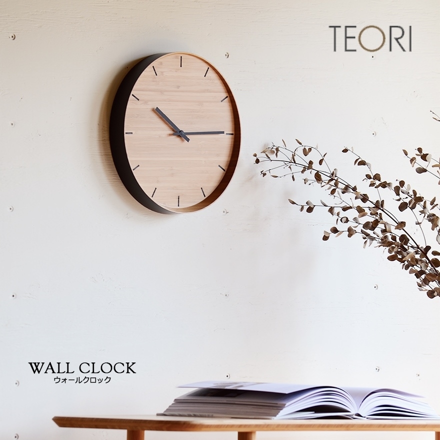 �ڳݤ��եå��ץ쥼��ȡۡ�TEORI �ƥ����WALL CLOCK��-�������륯���å�-��P-WC  ��̵�� ������/���� �ƥ�����׻���/�ɳݤ�/�Ȥ���/��ӥ�/���ե�